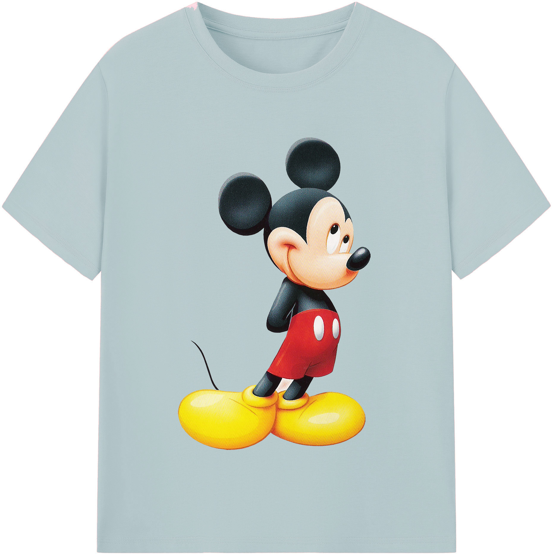 （画像用） ミッキーマウス Mickey Mouse 綿100％半袖Tシャツ（フロントプリント）